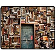 Books One Side Fleece Blanket (medium) by artworkshop