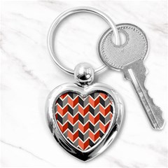 Colorful Zigzag Pattern Wallpaper Free Vector Key Chain (heart) by artworkshop