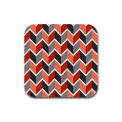 Colorful Zigzag Pattern Wallpaper Free Vector Rubber Square Coaster (4 Pack) by artworkshop