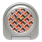 Colorful Zigzag Pattern Wallpaper Free Vector Travel Alarm Clock Front