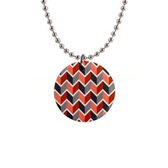 Colorful Zigzag Pattern Wallpaper Free Vector 1  Button Necklace by artworkshop