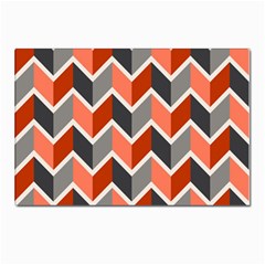 Colorful Zigzag Pattern Wallpaper Free Vector Postcard 4 x 6  (pkg Of 10) by artworkshop