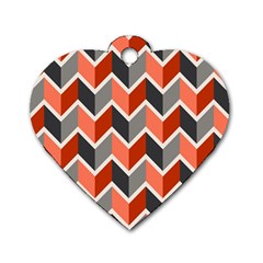 Colorful Zigzag Pattern Wallpaper Free Vector Dog Tag Heart (one Side) by artworkshop