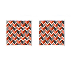 Colorful Zigzag Pattern Wallpaper Free Vector Cufflinks (square) by artworkshop