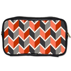 Colorful Zigzag Pattern Wallpaper Free Vector Toiletries Bag (one Side) by artworkshop