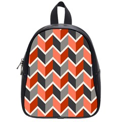 Colorful Zigzag Pattern Wallpaper Free Vector School Bag (small) by artworkshop