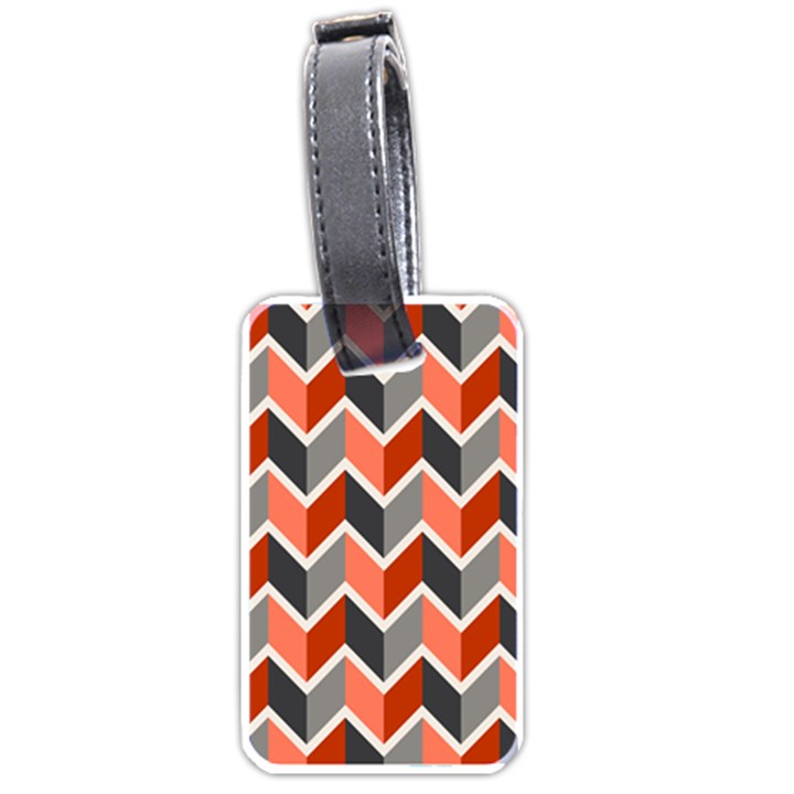 Colorful Zigzag Pattern Wallpaper Free Vector Luggage Tag (one side)