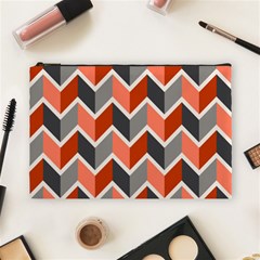 Colorful Zigzag Pattern Wallpaper Free Vector Cosmetic Bag (large) by artworkshop