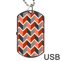 Colorful Zigzag Pattern Wallpaper Free Vector Dog Tag Usb Flash (two Sides) by artworkshop