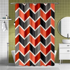 Colorful Zigzag Pattern Wallpaper Free Vector Shower Curtain 48  X 72  (small)  by artworkshop