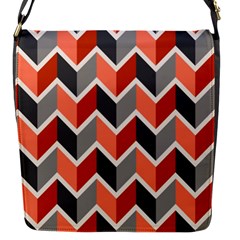 Colorful Zigzag Pattern Wallpaper Free Vector Flap Closure Messenger Bag (s) by artworkshop