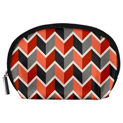 Colorful Zigzag Pattern Wallpaper Free Vector Accessory Pouch (large)