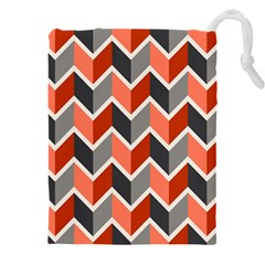 Colorful Zigzag Pattern Wallpaper Free Vector Drawstring Pouch (4xl) by artworkshop