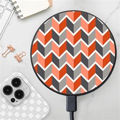 Colorful Zigzag Pattern Wallpaper Free Vector Wireless Fast Charger(black) by artworkshop