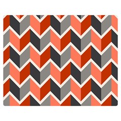 Colorful Zigzag Pattern Wallpaper Free Vector One Side Premium Plush Fleece Blanket (medium) by artworkshop