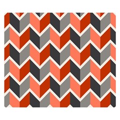 Colorful Zigzag Pattern Wallpaper Free Vector One Side Premium Plush Fleece Blanket (small) by artworkshop