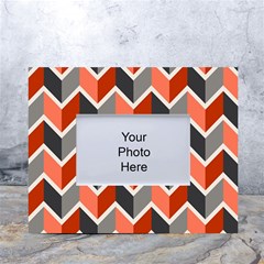 Colorful Zigzag Pattern Wallpaper Free Vector White Tabletop Photo Frame 4 x6  by artworkshop