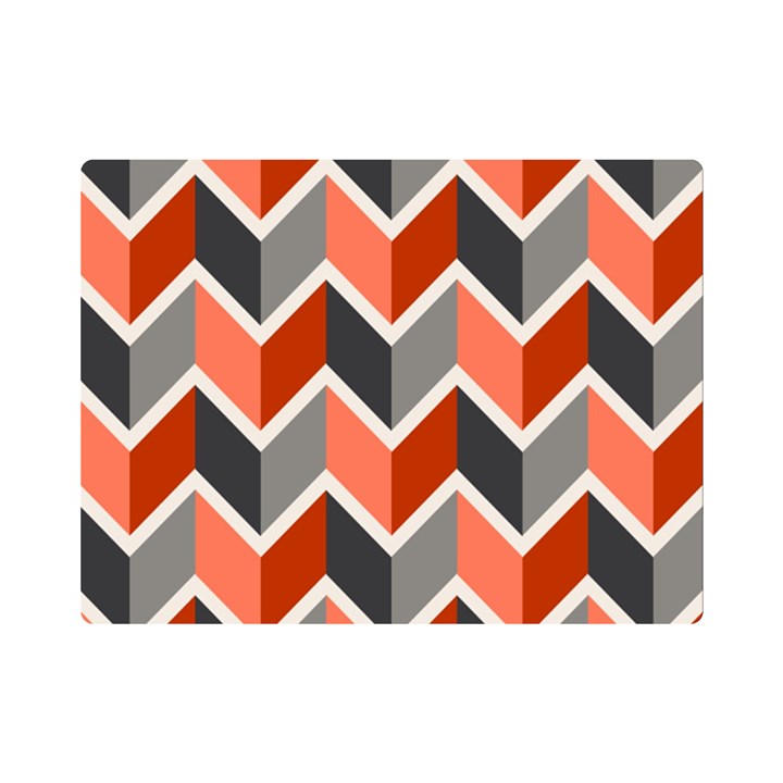 Colorful Zigzag Pattern Wallpaper Free Vector One Side Premium Plush Fleece Blanket (Mini)