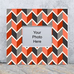 Colorful Zigzag Pattern Wallpaper Free Vector White Wall Photo Frame 5  X 7  by artworkshop