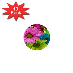 Flowers Wallpaper 1  Mini Magnet (10 Pack)  by artworkshop