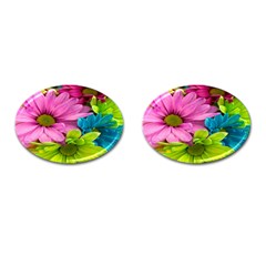 Flowers Wallpaper Cufflinks (oval) by artworkshop