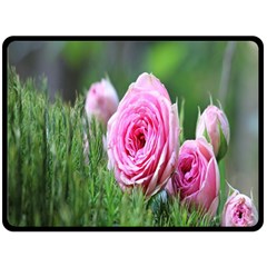 Flowers One Side Fleece Blanket (large) by artworkshop