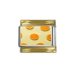 Fruite Orange Gold Trim Italian Charm (9mm) by artworkshop