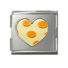 Fruite Orange Mega Link Heart Italian Charm (18mm) by artworkshop