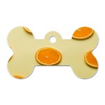 Fruite Orange Dog Tag Bone (Two Sides) Front