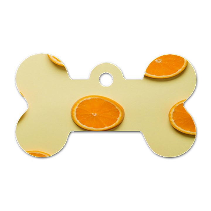 Fruite Orange Dog Tag Bone (Two Sides)