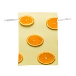 Fruite Orange Lightweight Drawstring Pouch (L) Front