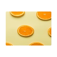 Fruite Orange One Side Premium Plush Fleece Blanket (mini) by artworkshop