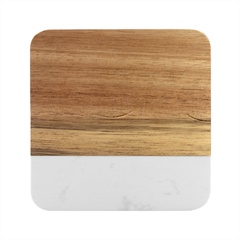 Fruite Orange Marble Wood Coaster (square)