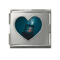 Swimming  Mega Link Heart Italian Charm (18mm) by artworkshop