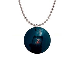 Swimming  1  Button Necklace by artworkshop