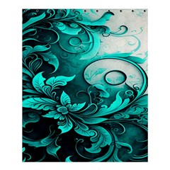 Turquoise Flower Background Shower Curtain 60  X 72  (medium)  by artworkshop