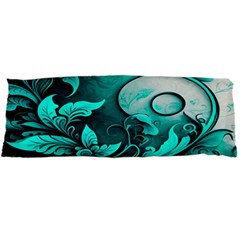 Turquoise Flower Background Body Pillow Case Dakimakura (two Sides)