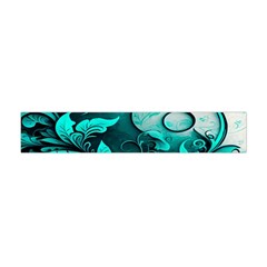 Turquoise Flower Background Premium Plush Fleece Scarf (mini) by artworkshop