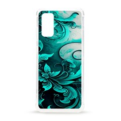 Turquoise Flower Background Samsung Galaxy S20 6 2 Inch Tpu Uv Case by artworkshop