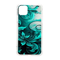 Turquoise Flower Background Iphone 11 Pro Max 6 5 Inch Tpu Uv Print Case by artworkshop