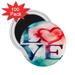 Valentines Day Heart Watercolor Background 2.25  Magnets (100 pack)  Front