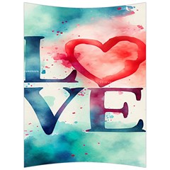 Valentines Day Heart Watercolor Background Back Support Cushion by artworkshop