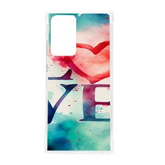 Valentines Day Heart Watercolor Background Samsung Galaxy Note 20 Ultra Tpu Uv Case by artworkshop