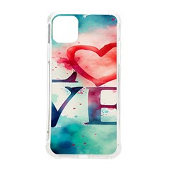 Valentines Day Heart Watercolor Background Iphone 11 Pro Max 6 5 Inch Tpu Uv Print Case by artworkshop