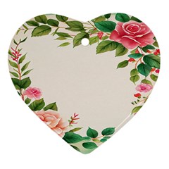 Watercolor Flower Ornament (heart) by artworkshop