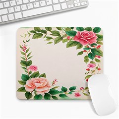 Watercolor Flower Large Mousepad by artworkshop