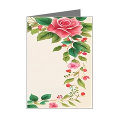 Watercolor Flower Mini Greeting Card by artworkshop