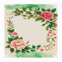 Watercolor Flower Medium Glasses Cloth by artworkshop