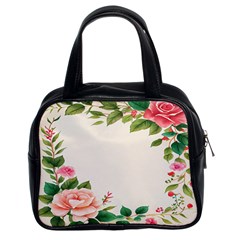 Watercolor Flower Classic Handbag (two Sides) by artworkshop