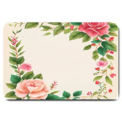 Watercolor Flower Large Doormat by artworkshop